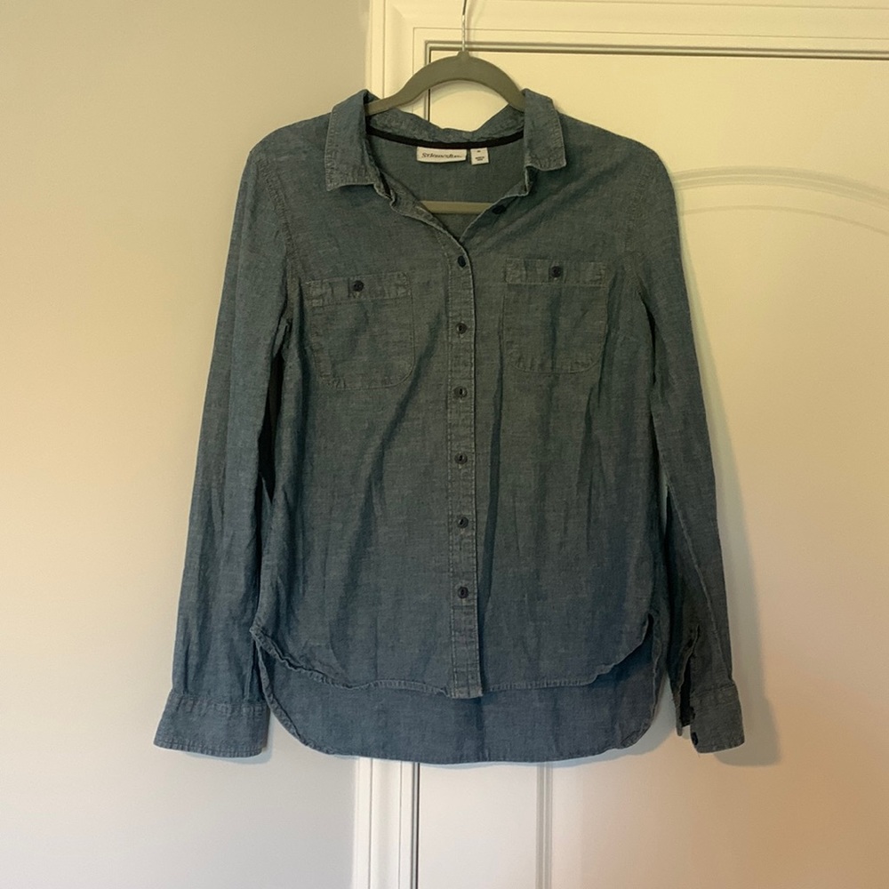 Denim Button Down Top